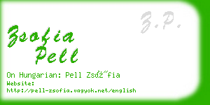 zsofia pell business card